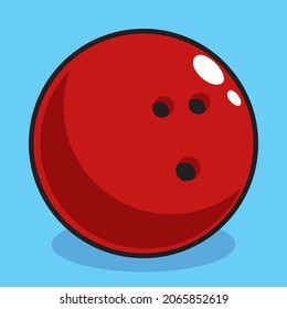 Bowling Ball Vector Illustrations red Isolated