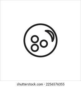 bowling ball vector line new icon