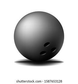 bowling ball vector realistic illustration isolated in white background