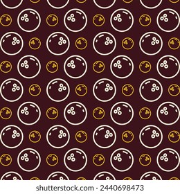 Bowling ball wonderful trendy multicolor repeating pattern vector illustration background
