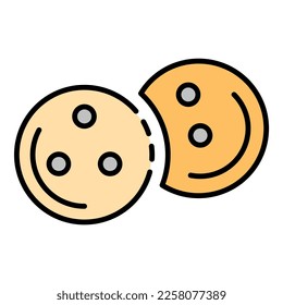 Bowling balls icon. Outline bowling balls vector icon color flat isolated on white