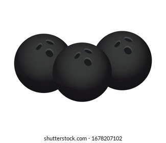 bowling balls sports equipment icons vector illustration design