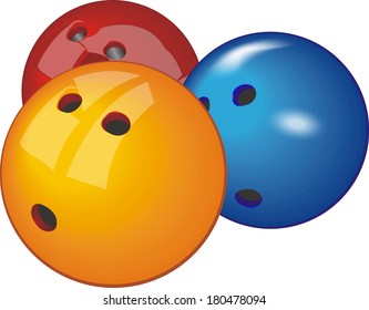 bowling balls vector