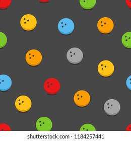 Bowling balls vector seamless background