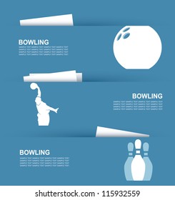 Bowling banners - vector illustration