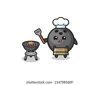 Bowling Grillkoch mit Grill, süßes Design