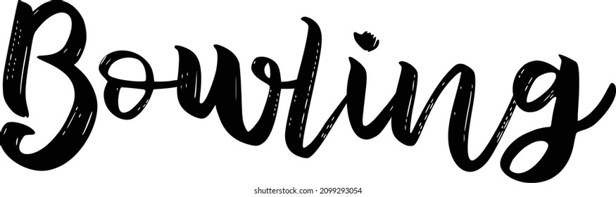 Bowling Beautiful Cursive Text Typography