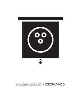 Bowling Big Screen Filled Icon Vector Illustration