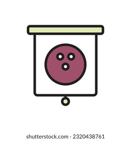 Bowling Big Screen Icon Vector Illustration