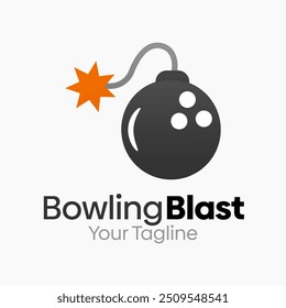 Boliches Blast Logo Design Template. Bom para negócios, agência, comunidade e organização