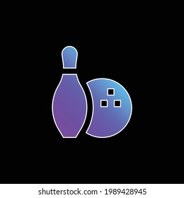 Bowling blue gradient vector icon
