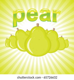 Bowling bowls of pears, vector illustration
