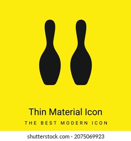 Bowling Bowls Silhouette minimal bright yellow material icon