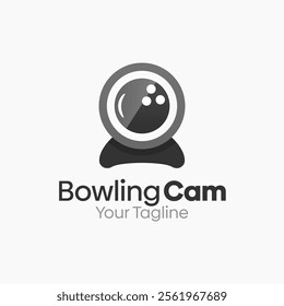 Bowling Camera Logo Design Template. Good for Business, Agency, Community and Organization.