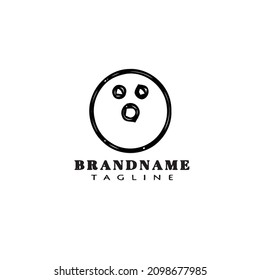 bowling cartoon logo icon creative template black modern isolated vector illustration