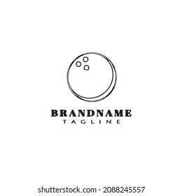 bowling cartoon logo icon cute template black modern vector illustration