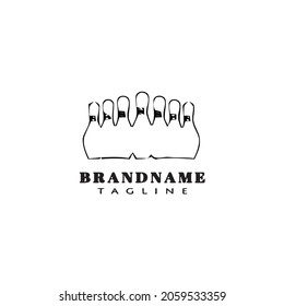 bowling cartoon logo icon design template black modern vector