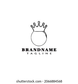 bowling cartoon logo icon design template black modern vector