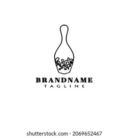 bowling cartoon logo icon design template modern vector illustration