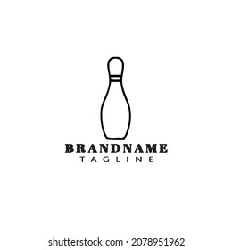 bowling cartoon logo icon design template black modern isolated vector