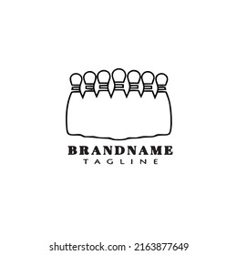 bowling cartoon logo icon design template modern isolated vector illustration