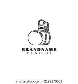 bowling cartoon logo icon design template black modern illustration