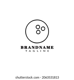 bowling cartoon logo icon simple template black modern isolated vector illustration