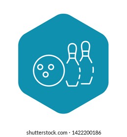 Bowling club icon. Outline bowling club vector icon for web design isolated on white background