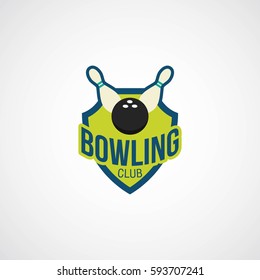 Bowling Club Logo Design Vector.