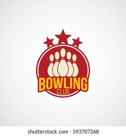 Bowling Club Logo Design Vector.