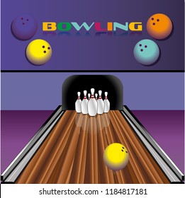 Bowling club poster pins