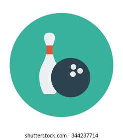 
Bowling Colored Vector Icon
