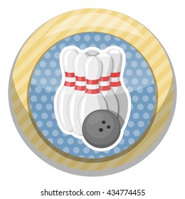 Bowling colorful icon