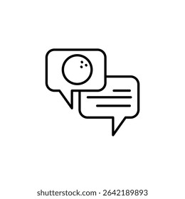 Bowling Communication With Chat Bubbles On Transparent Background