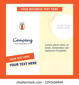 Bowling  Company Brochure Template. Vector Busienss Template