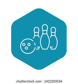 Bowling competition icon. Outline bowling competition vector icon for web design isolated on white background