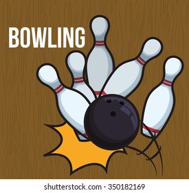 Bowling  concept with sport icons design, vector illustration 10 eps graphic.