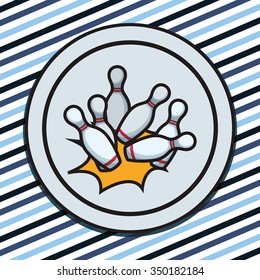 Bowling  concept with sport icons design, vector illustration 10 eps graphic.