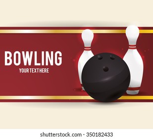 Bowling  concept with sport icons design, vector illustration 10 eps graphic.