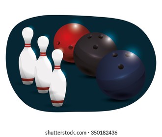 Bowling  concept with sport icons design, vector illustration 10 eps graphic.