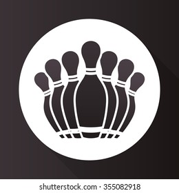 Bowling  concept with sport icons design, vector illustration 10 eps graphic.