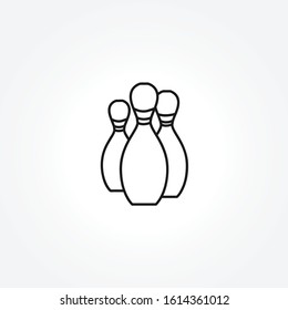 bowling cones icon on white background