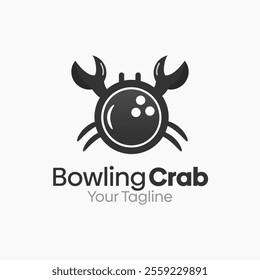 Bowling Crab Logo Design Template. Good for Business, Agency, Community and Organization.