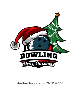 Bowling Cristmas Tree Logo