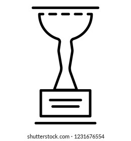 Bowling cup icon. Outline bowling cup vector icon for web design isolated on white background
