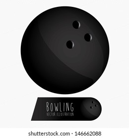 bowling design over white background vector illustration 