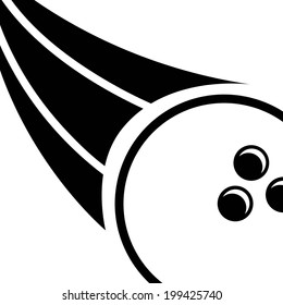 Bowling design over white background, vector illustration
