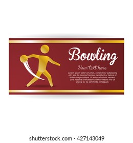 Bowling design. Sport icon. Flat illustration, sport vector