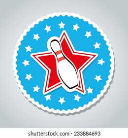 bowling design , vector illustration