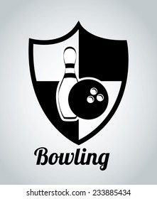 bowling design , vector illustration